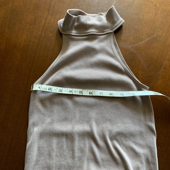 Zara Nude Ribbed Mock Neck Bodysuit - Picture 3 of 9